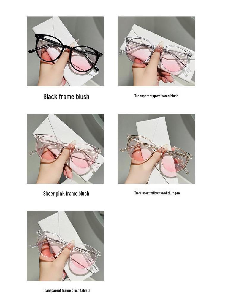 Trendy Unisex High-End Blush Sunglasses with Acetate Frame & UV Protection