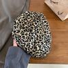 Women S Retro Leopard Print Beret Duckbill Cap Summer Thin Stylish