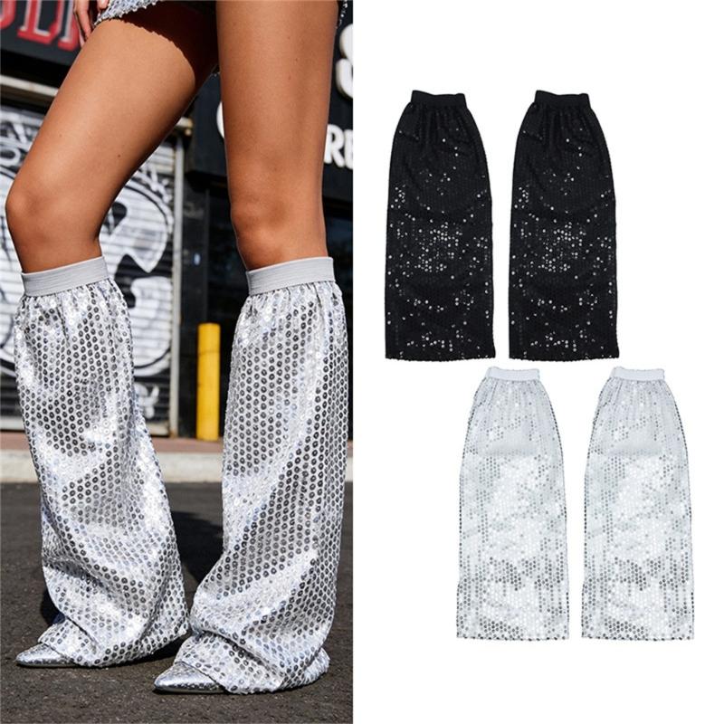 Disco Party Accessories Set With Sequins Decors Leg Sleeves Costume Leg Covers For Themed Event And Stage Performances