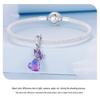 S925 Silver Gradient Purple Butterfly Pendant Bracelet