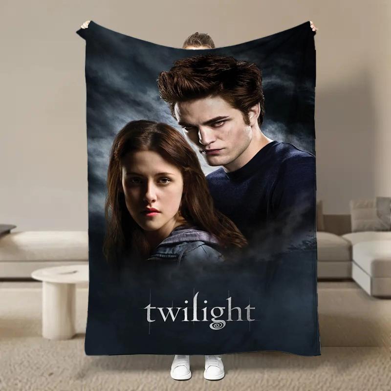 Warm Soft Classic Movie T-Twilight Print Blanket Fluffy Children and Adults Sofa Plush Bedspread Throw Blanket for Sofa Bed