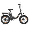 ZAZAWORK C16 City Folding Electric Bicycle 250W Motor 20 Inch Fat Tires 120Kg Load Outdoor Ride E-Bike With Tow Seat