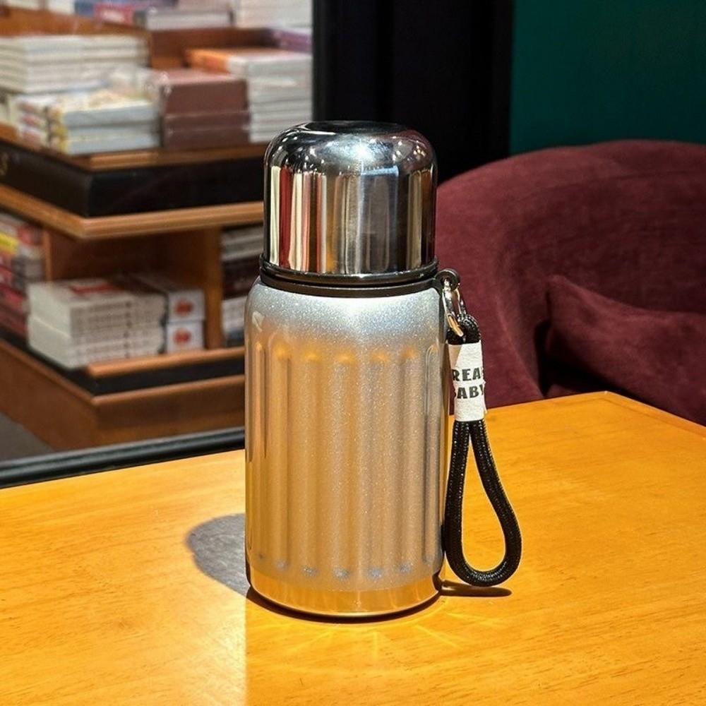 450ml Dual Drink Thermos Keep Warm and Cold Coffee Tea Cup Portable Insulated Mug Office