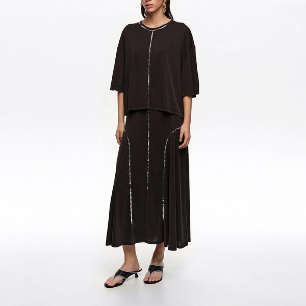 

Bimba Y Lola Fluid Spangle Skirt Washed Black B265aws002bkb Black/XS