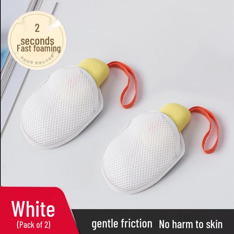 Dual-Sided Soap Foaming Net Bag for Bath & Face