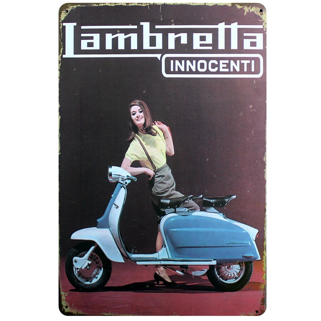 [ WellCraft ] Lambretta Motor Tin Sign Home Wall Plaque Painting Store Decor 20*30 CM FG-204