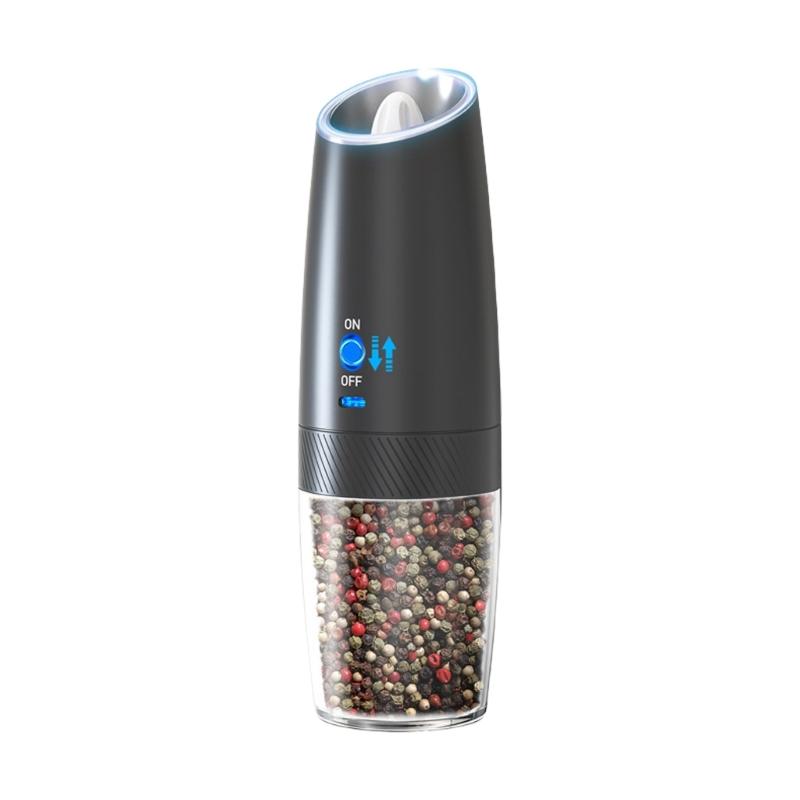 

Rechargeable Salt Grinder Pepper Automatic Electric Mill Spices Mill Plastic Texture Suitable for Baking Enthusiasts 1 чёрный