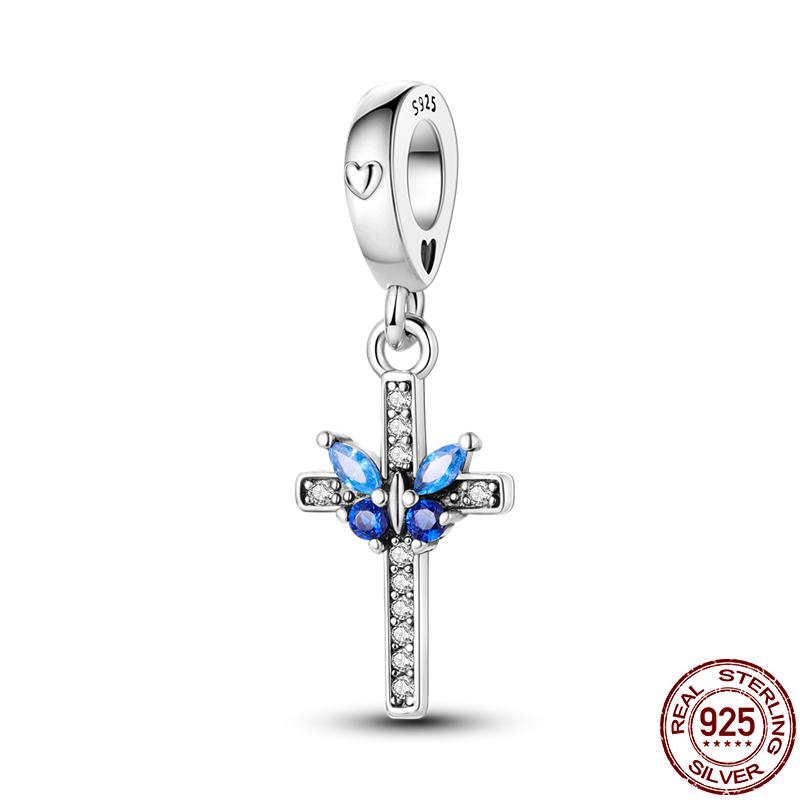 S925 Sterling Silver Luminous Colorful Fireflies Charms Fit  Bracelet Bead DIY Jewelry For Women Gift Hot Sale