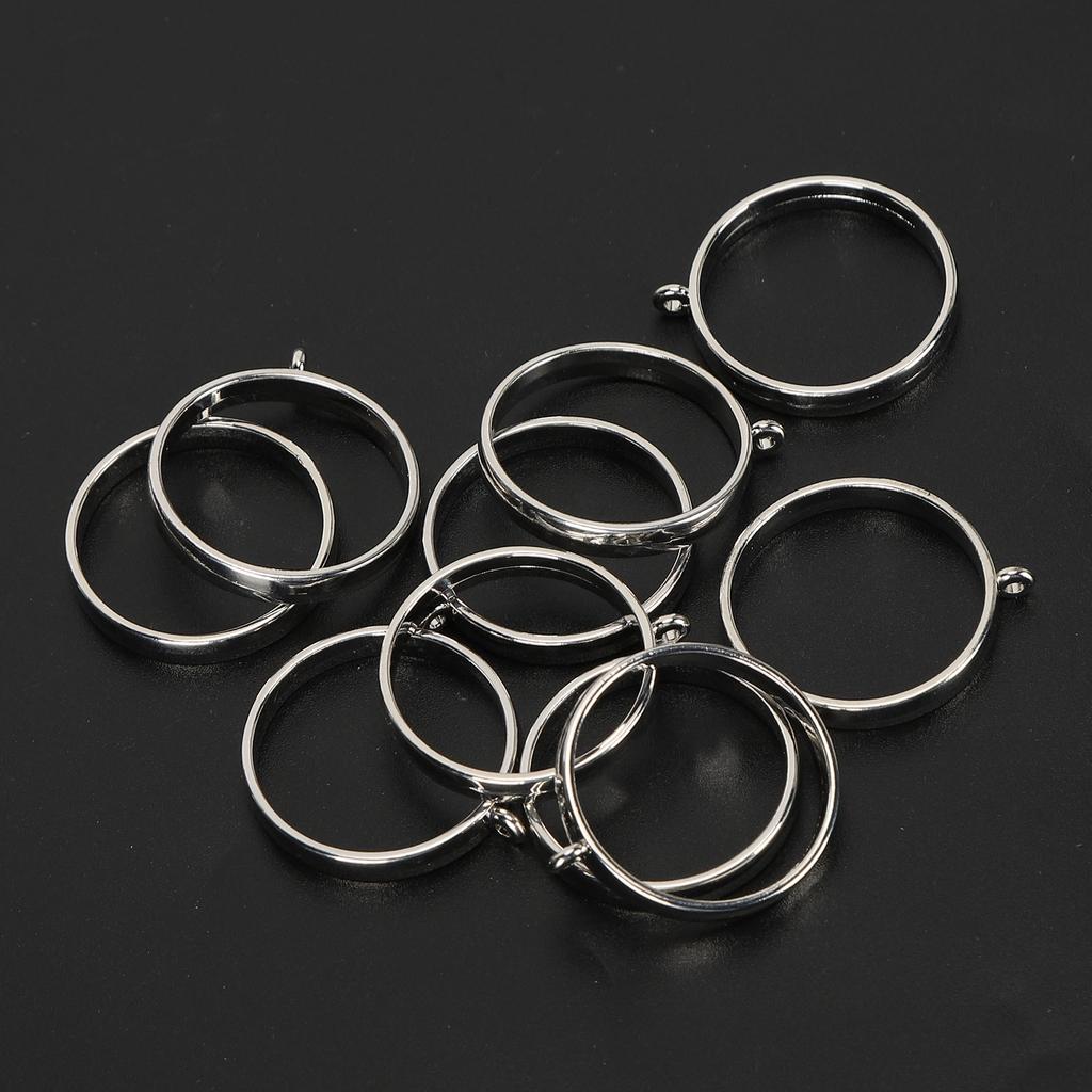 10PCS Round Hollow Frame Pendants for   Jewelry Making Findings Crafting Supplies