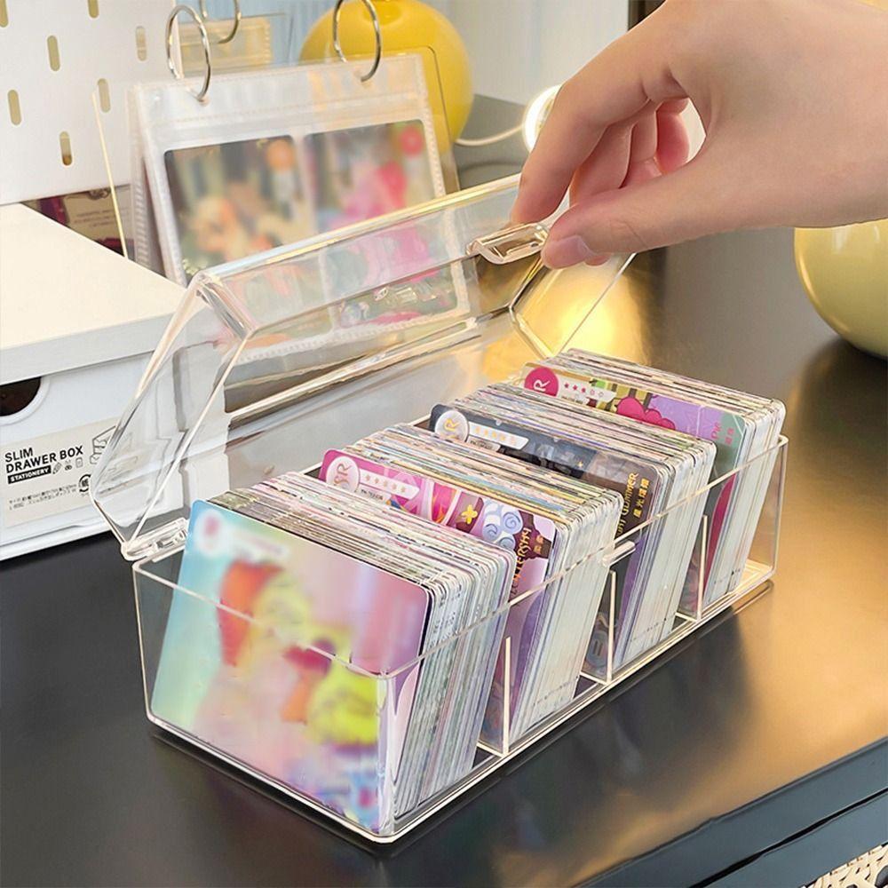 

Acrylic Card Display Box Transparent Blind Box Korean Storage Box Kpop Photocard Space