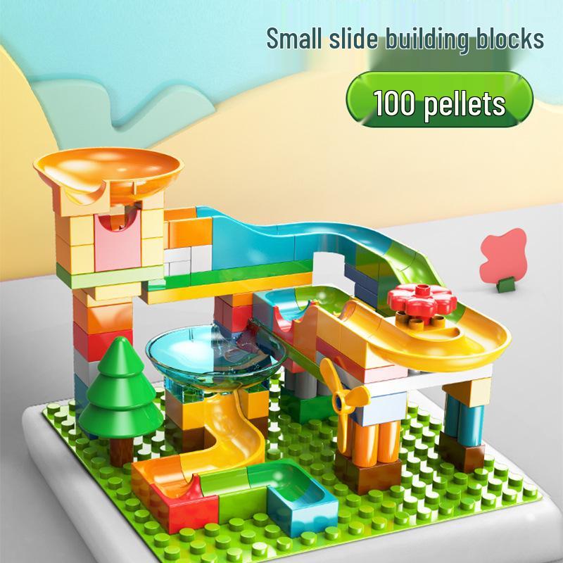 Rotating Windmill & Ferris Wheel Building Blocks Toy for Kids