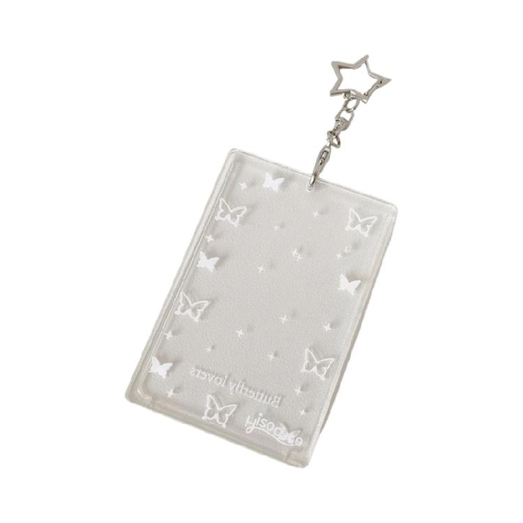 3palcové průhledné akrylové pouzdro na karty s odnímatelným přívěskem na klíče, vodotěsné ochranné pouzdro na fotografie pro sběratele