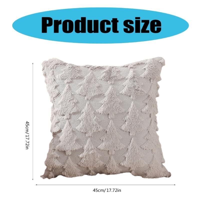 Christmas Cushion Cover Short  Throw Pillow Case Soft Plushie Sofa Pillowcase Cushion Cover Square 1PC