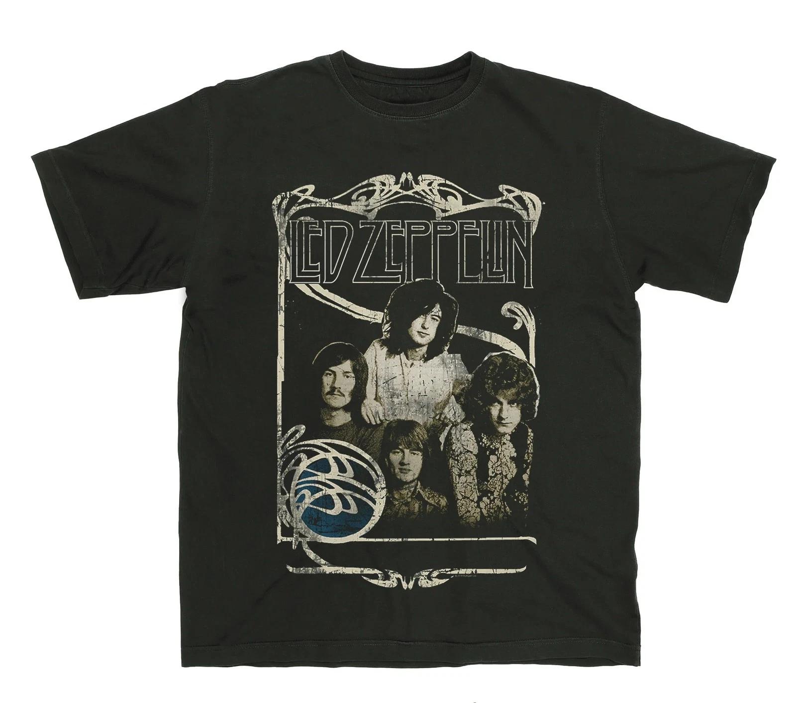 Led Zeppelin Men s 1969 Band Promo Photo T-Shirt S-2XL NEW XL