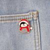 Creative Women Clavicle Chain Korean Style Badge Lovers Fashion Jewelry Christmas Penguin Brooches