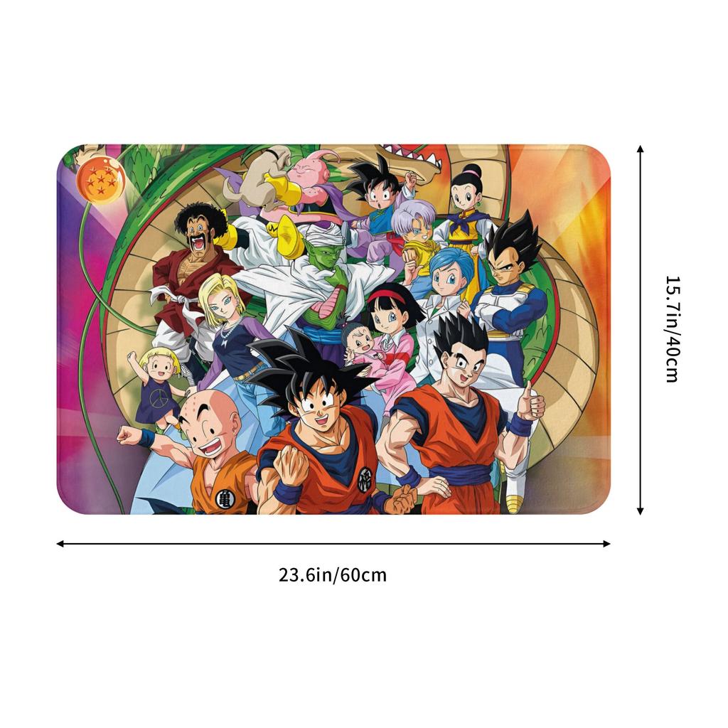 DragonBall Anime Dragon Ball Front Door Mat Anti-Slip Outdoor Waterproof Doormat Floor Bathroom Entrance Rug Carpet