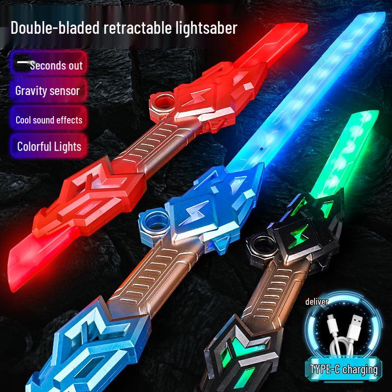 Children's Colorful Telescopic Lightsaber with Sound Effects