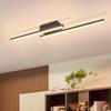 Plafonnier LED - NETTLIFE - Cristal 61,5 cm - Noir - 12W - Blanc chaud 3000K