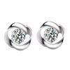 Korean Crystal Ear Cuff Stud Earrings - Women's Fashion Jewelry Valentine's Day Gift