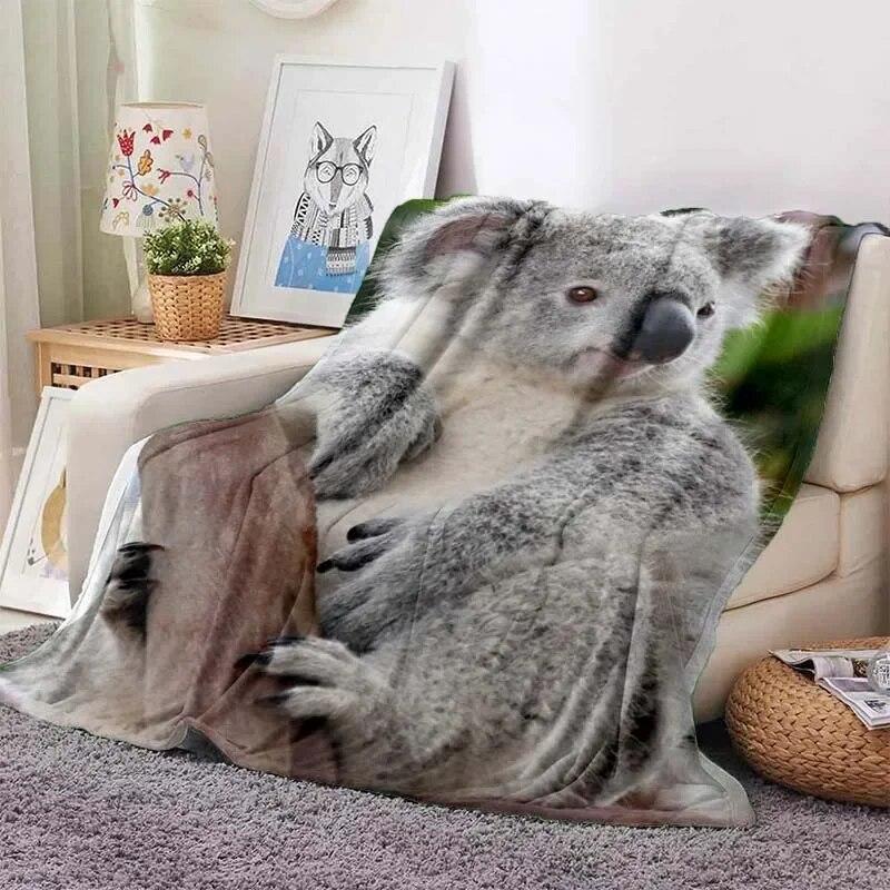 

Милое фланелевое одеяло с изображением коалы и розового сердца для детей, мужчин и женщин, мягкие теплые одеяла и пледы для дивана, кровати, путешествия, кемпинга 100x150cm