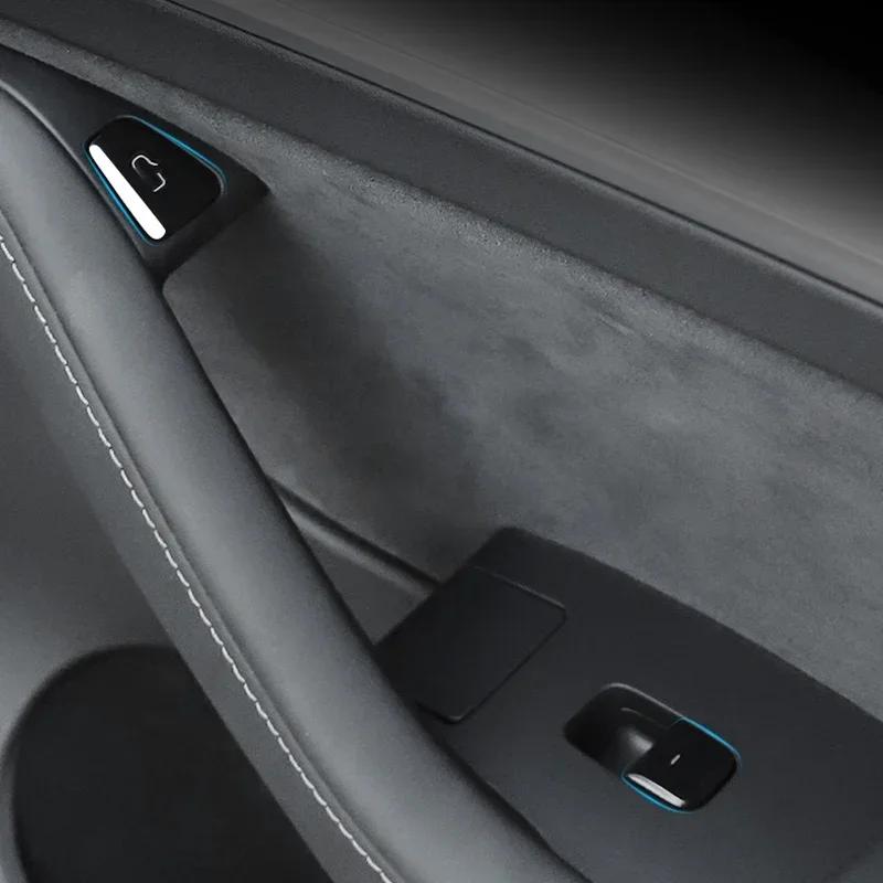 For Tesla Model 3 Y 11PCS Open Door Button Sticker Window Lift Switch Cover Trim Resin Protector Car Interior Accessories 2025