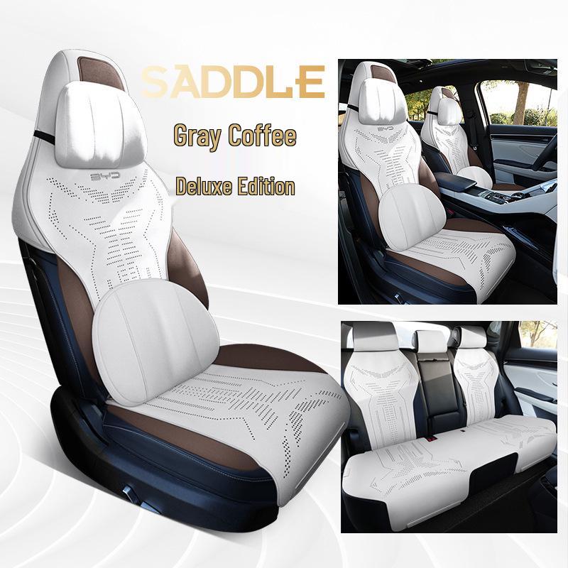 BYD Song PLUS Semi-Enclosed Suede Car Seat Cushion - Universal Saddle Pad for All Seasons