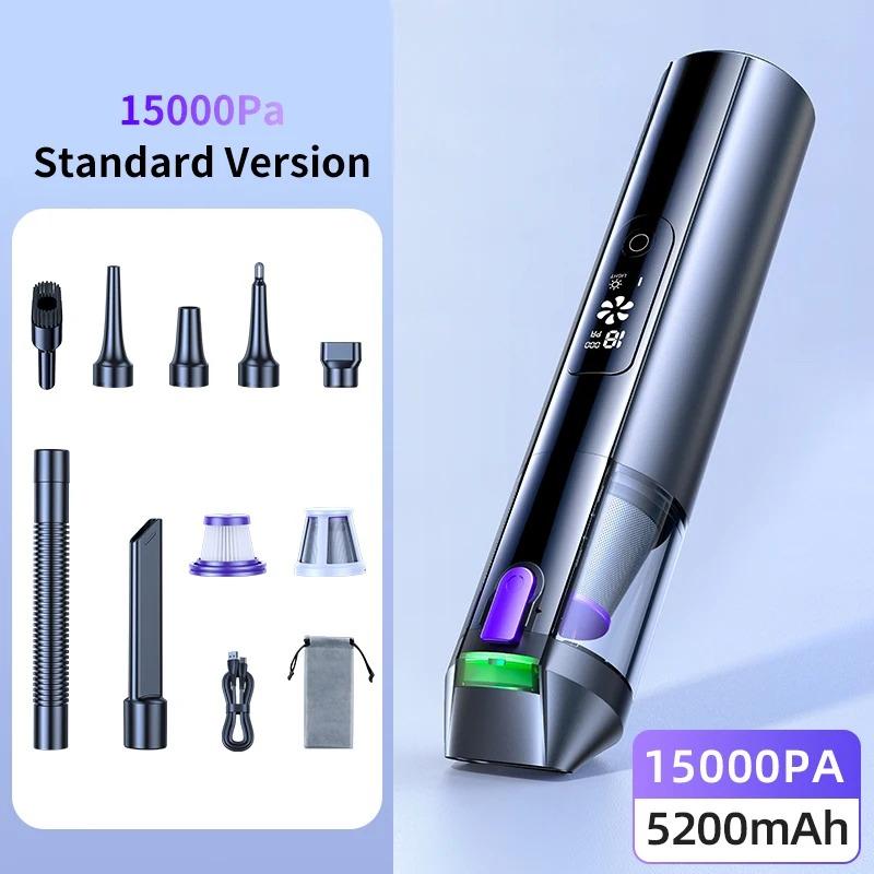 

15000Pa Wireless Vacuum Cleaner Portable Air Pump Vacuum Sealer Powerful Air Blower 4-in-1 For Car Home Office PC Clean