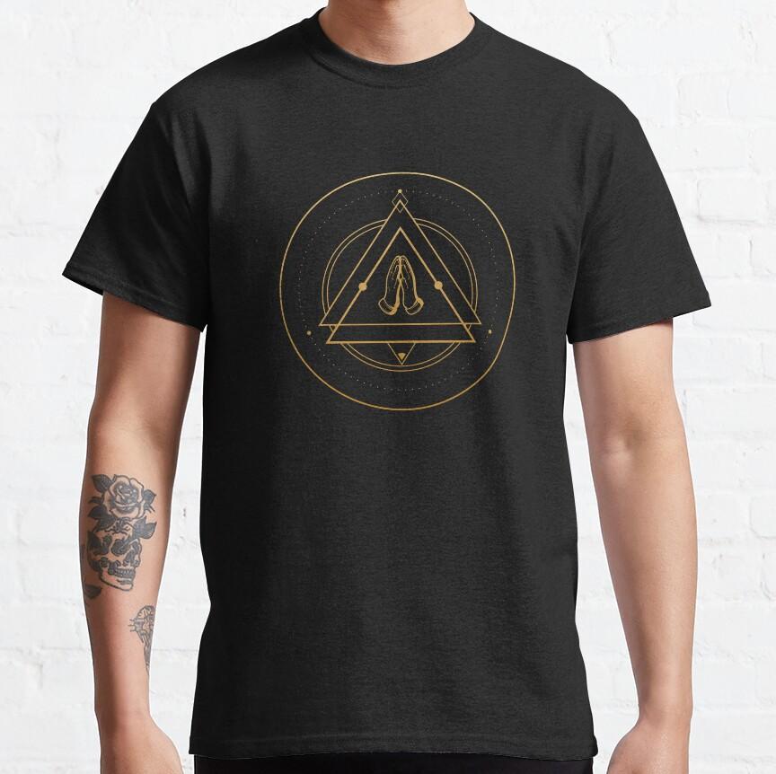 Aum Mandala Sacred Geometry T-Shirt for Men Spiritual Magic Zen Symbol 100% Cotton Printed T Shirt for Man Plus Size Clothing