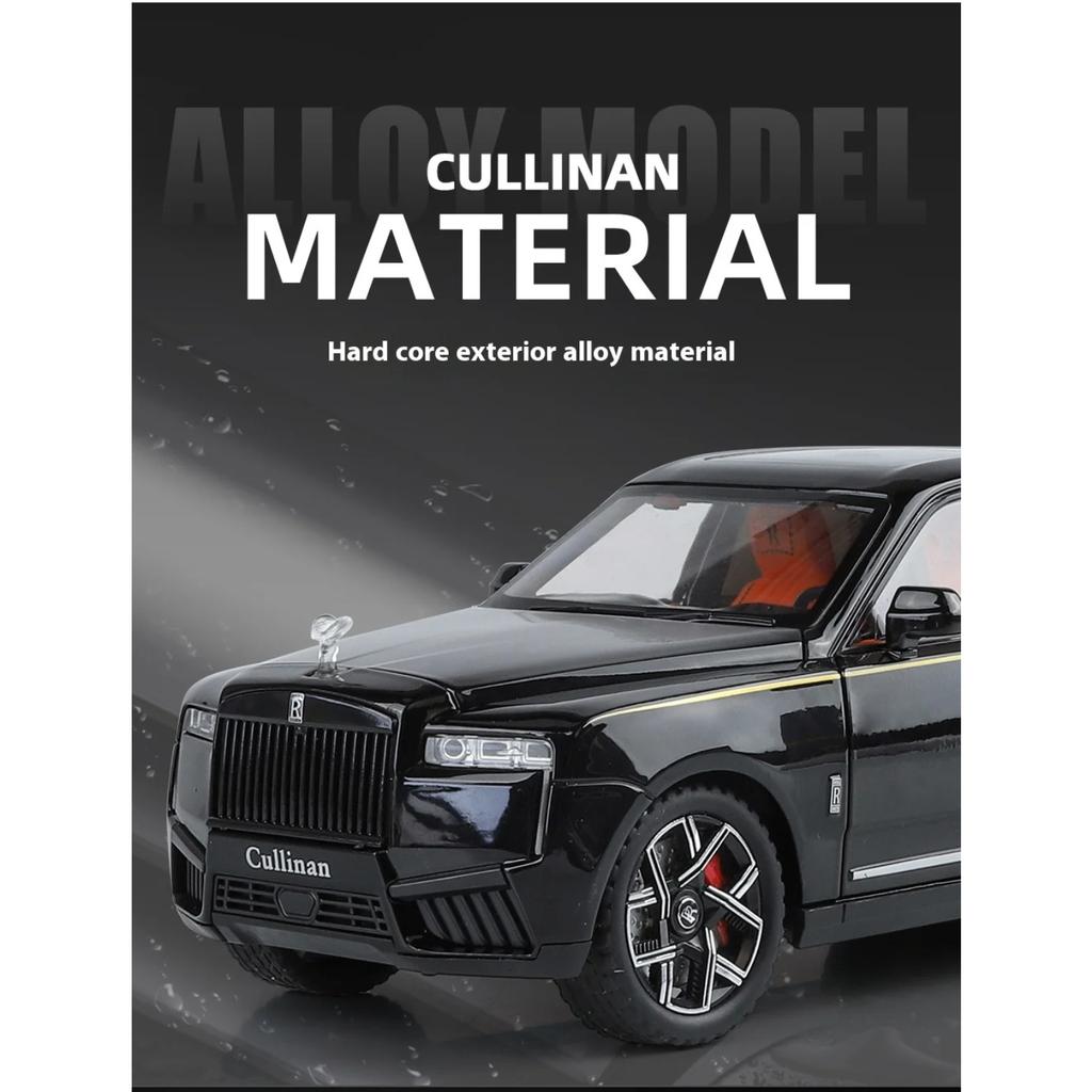 1/24 Rolls-Cullinan Alloy Car Model, with Starry Sky Roof Simulation SUV Boy Toy Car Off-road Vehicle Collection Ornament Gift