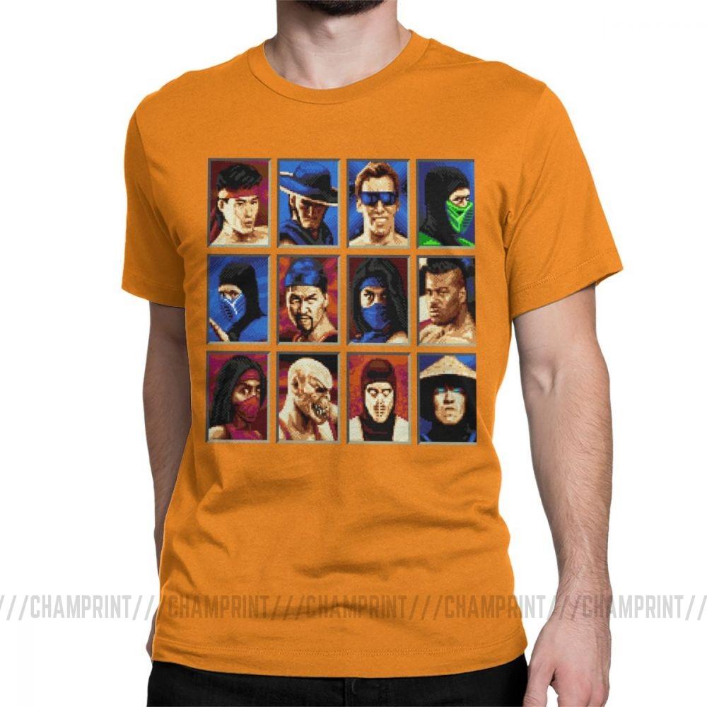 Vintage Mortal Kombat Ii Tees Genesis Character Select 16 Bit T Shirt Retro Gamer Collage T