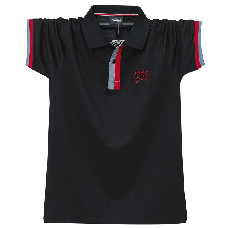 Extragroßes Sommer-Lässiges Kurzarm-T-Shirt Dicker Mann Business-Kragen Herren-Baumwolle POLO POLO