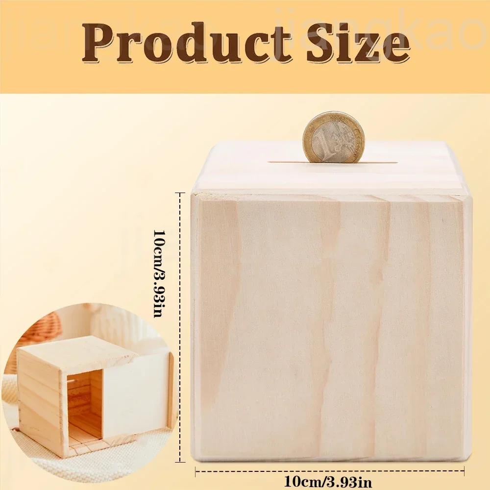 Personalizowana Skarbonka Inicjał z Imieniem Skarbonki dla Dzieci Etui na Kolekcję Monet Drewniany Banknotnik Prezent Urodzinowy na Baby Shower dla Dziewczynek