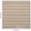 Carpet Tiles 20 pcs Striped Beige 50 x 50 cm 100percent  Polypropylene