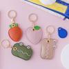 Leather Strawberry Lemon Keychain Case Holder  Women Car Key Ring Charm Bag Car Pendant Gift Anti-Lost Pet Dog Cat Collar
