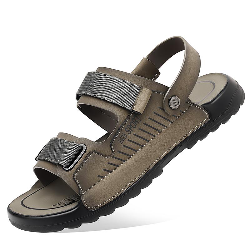 Fashion Summer Male Mesh Shoes Fashion Leisure Beach Flats Holiday Open Toed Sandals Outdoor Walking Shoes Comfortable Casual Sandals
