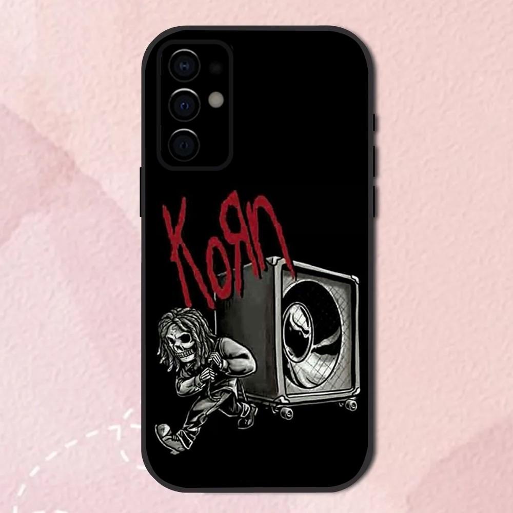 K-Korn Rockband Handyhülle Für Samsung S24,S21,S22,S23,S30,Ultra,S20,Plus,Fe,Lite,Note,10,9,5G Schwarze Weiche Hülle