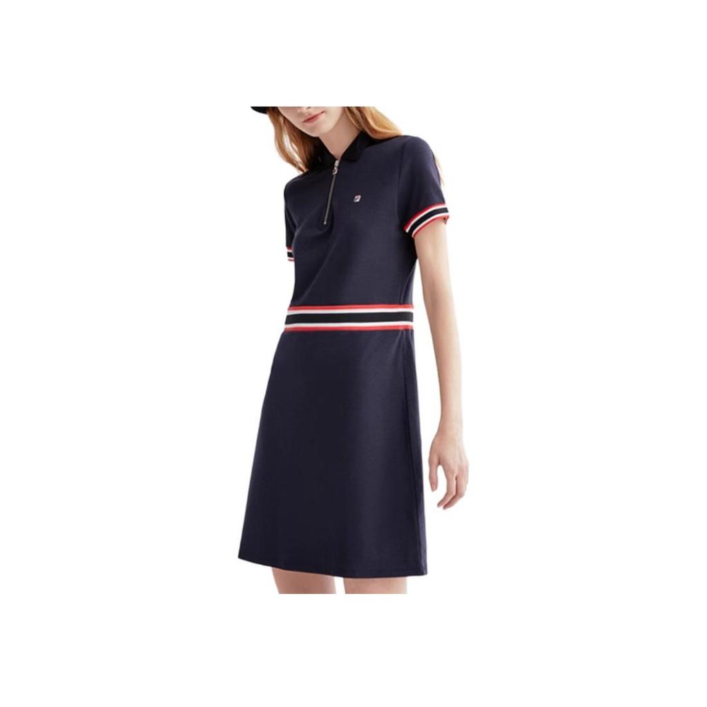New FILA Sports Life Collection Short Sleeved Dress Women's Legend Blue F51W321310FNV