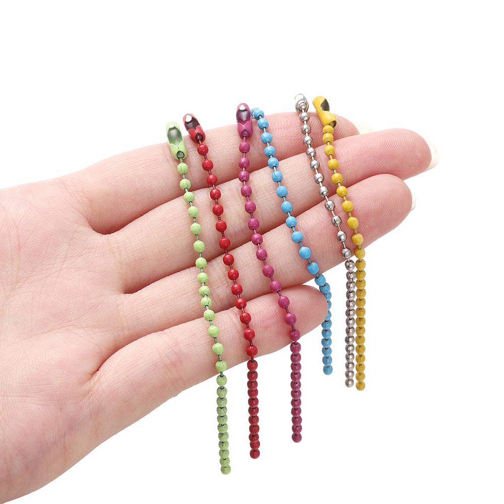 10/20pcs Colorful Ball Bead Chains Fits Key Chain Hand Tag Connector For DIY Bracelet Jewelry Making Accessorise Length 10CM