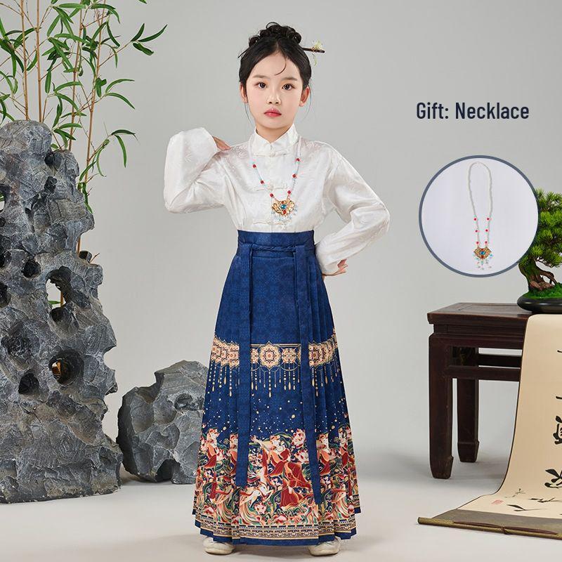 Ma Mian Skirt: New Chinese Style Hanfu Choir & Performance Costume for Girls