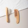 2 Stück Babypflege Haarbürste Wolle Buche Kamm Neugeborenen Massagekamm Babyparty Geschenkset natürliche Babybürste
