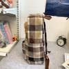 Women Plaid Backpack Campus Student Schoolbag Travel Backpack