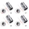 Hex Short Socket Head 1/2 Inch Drive Anti-rust Ratchet Wrench Sockets 8-36mm Hexagonal Socket for Car Repair Hand Tools