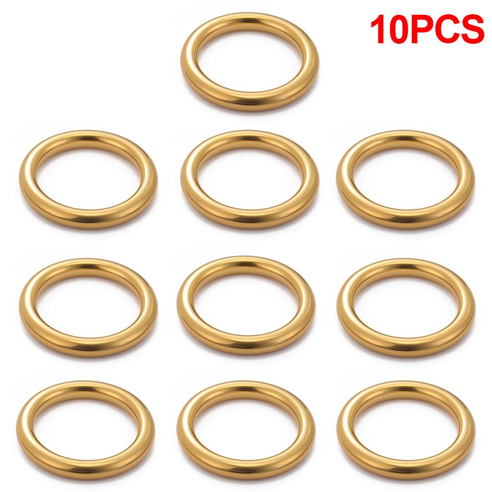 COOLTIME Stainless Steel O Ring New Classic Minimalist Shiny Smooth Rings for Women Bag Sewing Accessories Jewelry