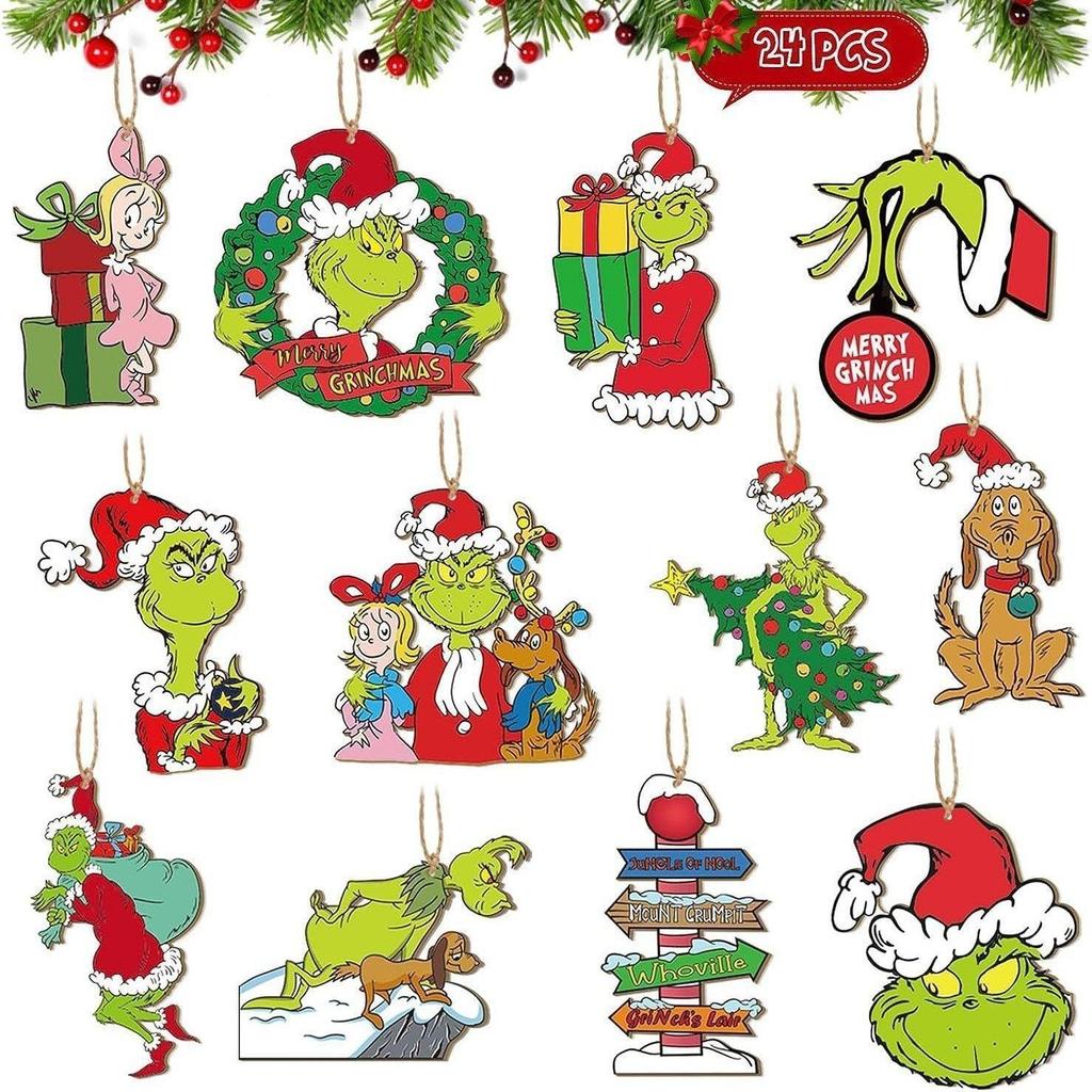 Lynch Wooden Christmas Tree Ornaments: Festive Pendant Tags for Home and Party Crafts