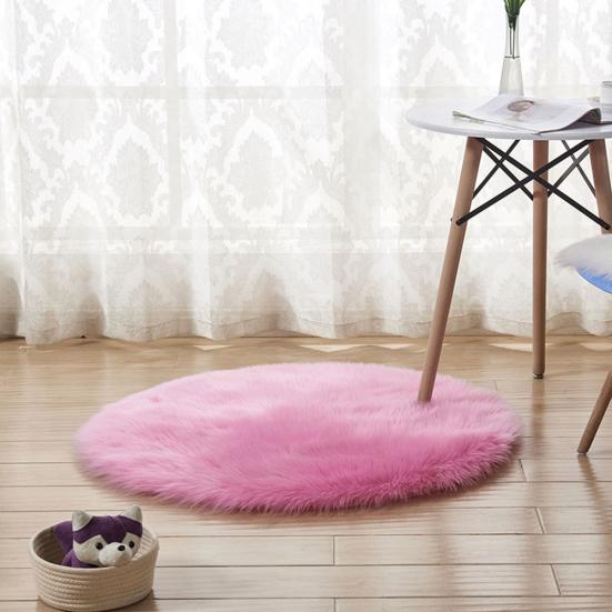 Home Bedroom Floor Round Soft Fluffy Seating Chair Sofa Rug Carpet Cover