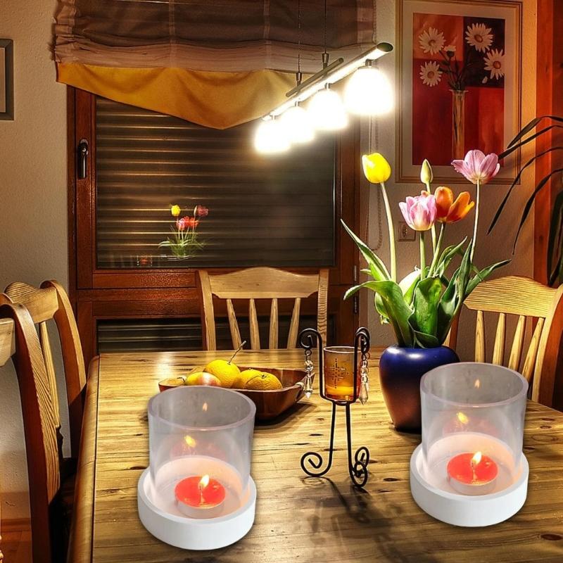 Outdoor Garden Candle Holder Silicone Molds Handmade Candlestick Molds Concrete Plaster Moulds for Candle Holder Making