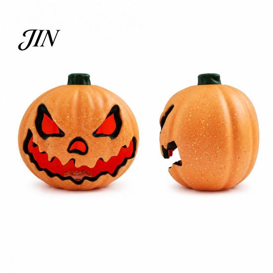 Pumpkin with Integrated LED Halloween Evil Lantern, Large Light Up Jack O Lantern Decor Battery-efficient Lamp for Party Scene, Spooky Outdoor Indoor