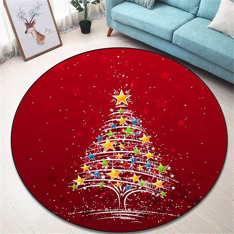 2022 neue Weihnachten Runde Bereich Teppich Boden Matte Wohnzimmer Teppich Polyester Teppich E-sport Stuhl Rund Matte Dropship kind Geschenk