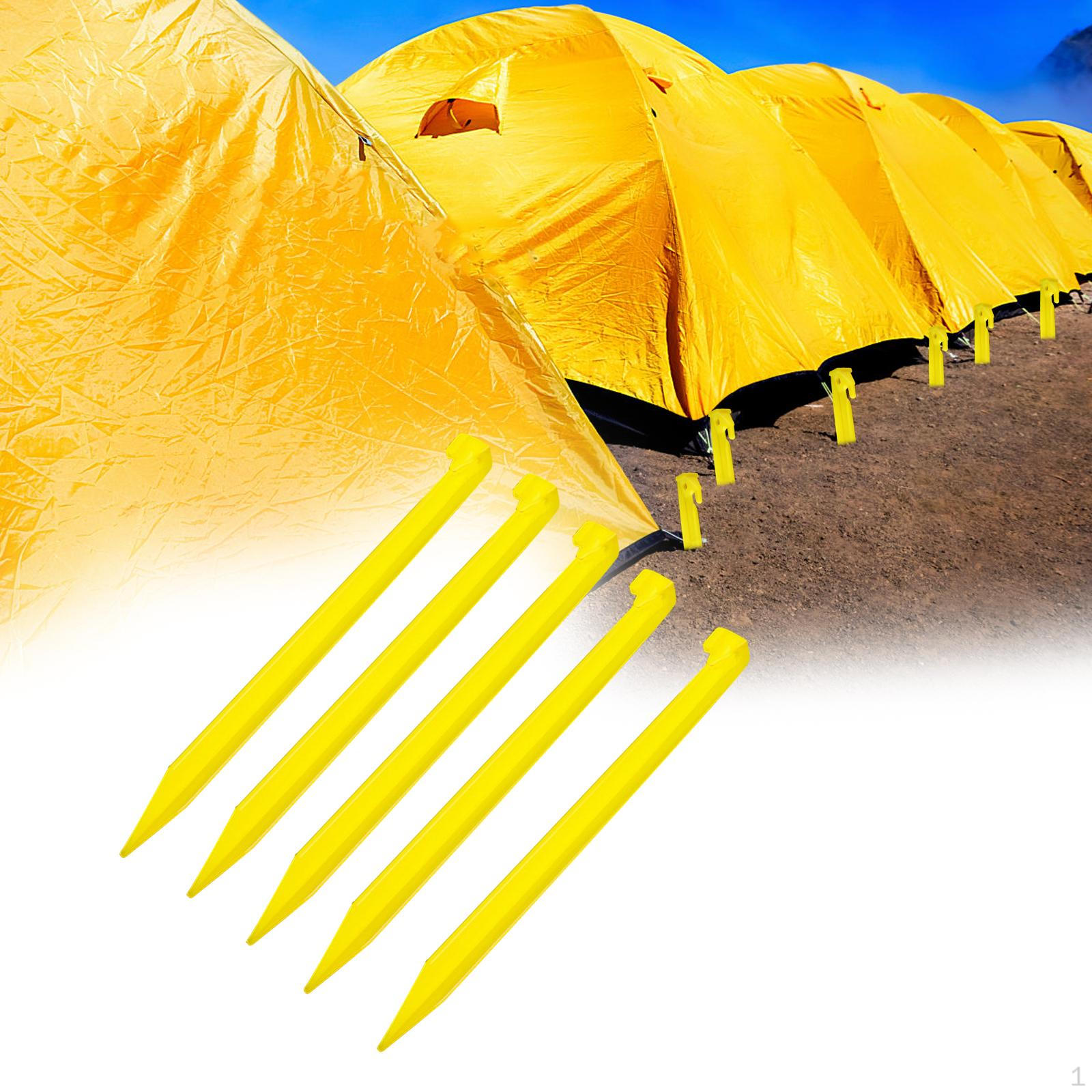 

5 упаковок колышков для палаток, садовых походов, пеших прогулок на заднем дворе 35cm