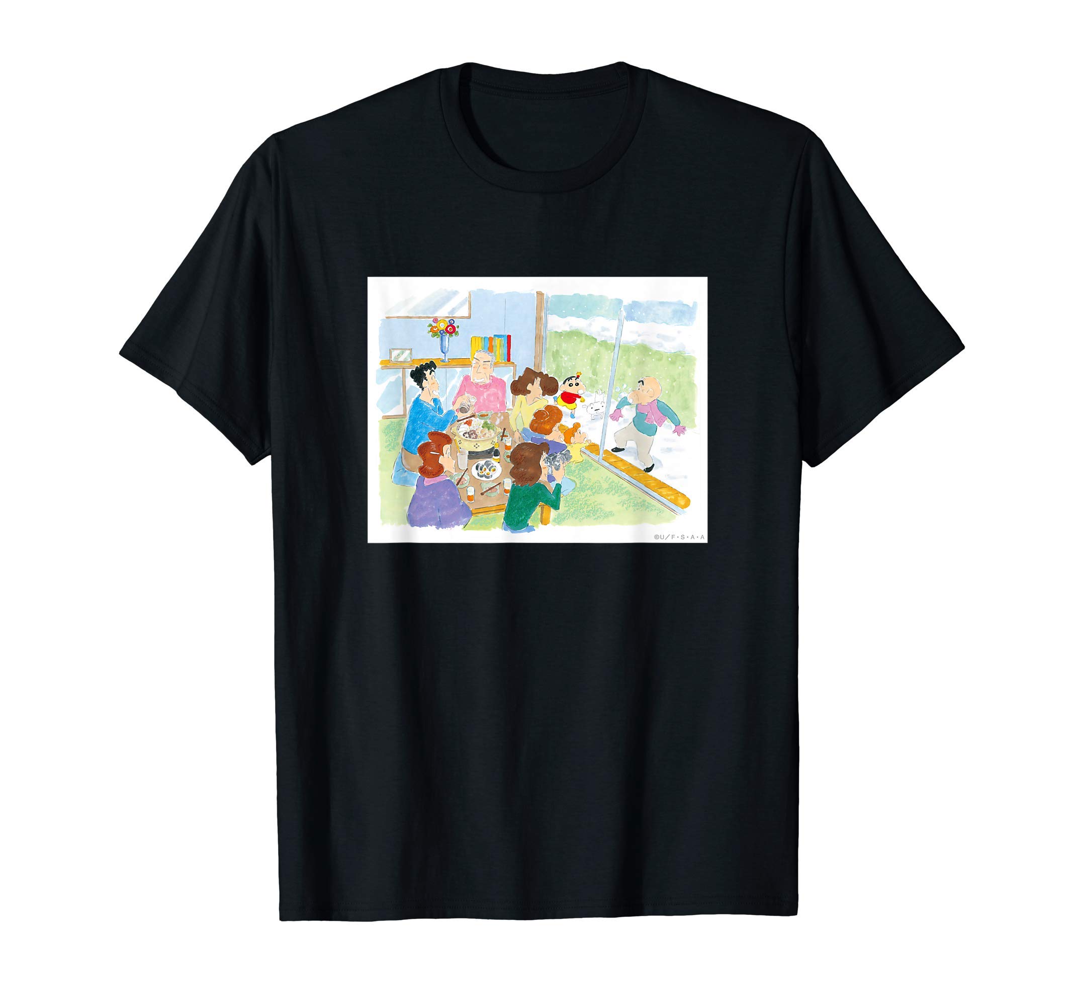 

Crayon Grandpa and the Snowball Fight Shin-chan T-shirt чёрный